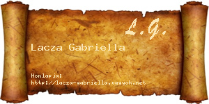 Lacza Gabriella névjegykártya